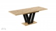 Трапезна маса Лареа разтегателни дъб артисан с черно - изглед 4 - МебелМаг Трапезна маса Лареа разтегателни дъб артисан с черно - изглед 4