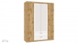 Гардероб Моник четирикрилни златен дъб с бяло - изглед 2 - МебелМаг Гардероб Моник четирикрилни златен дъб с бяло - изглед 2