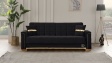 Диван Агра триместни черен - изглед 2