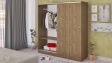 Гардероб Глендейл с плъзгащи врати орех адмирал - изглед 2 - МебелМаг Гардероб Глендейл с плъзгащи врати орех адмирал - изглед 2