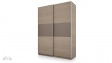 Гардероб Хартфорт с плъзгащи врати мока с лате - изглед 1