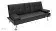 Клик-клак канапе Лийн двуместни черен - изглед 1 - МебелМаг Клик-клак канапе Лийн двуместни черен - изглед 1