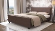 Тапицирана спалня 160/200 Дена с включен матрак Sleep Nuvia 160/200 кафяв - изглед 1