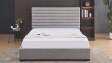 Тапицирана спалня 160/200 Зерина с включен матрак Sleep Nuvia 160/200 сив - изглед 2