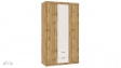Гардероб Моник трикрилни златен дъб с бяло - изглед 2 - МебелМаг Гардероб Моник трикрилни златен дъб с бяло - изглед 2