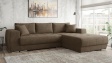 Ъглов диван Бомбай с посока кафяв - изглед 1