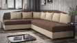 Ъглов диван Елеганс Лукс универсален ъгъл кафяв с бежово - изглед 5