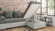 Ъглов диван Селин сив със светло сиво - изглед 5 - МебелМаг Ъглов диван Селин сив със светло сиво - изглед 5