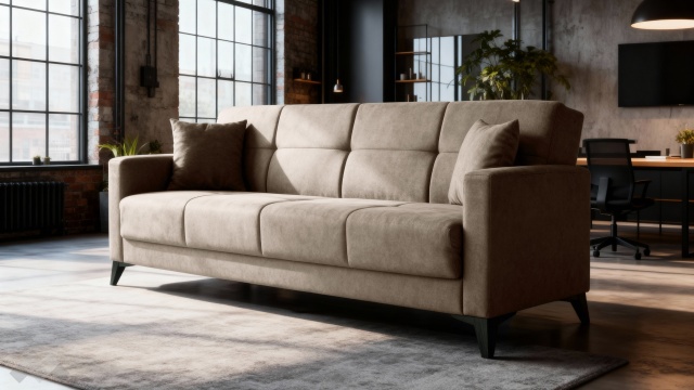 Диван Мира триместни кафяв - МебелМаг Диван Мира триместни кафяв