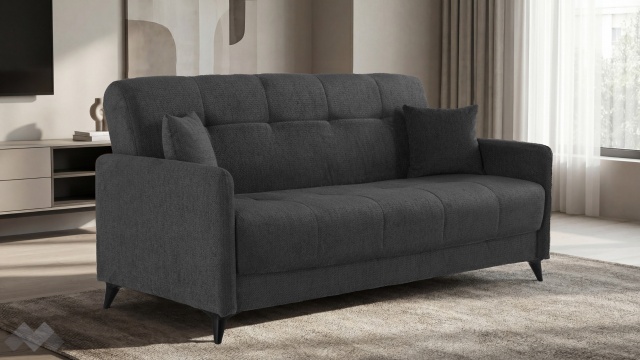 Диван Басел Покет триместни графит - МебелМаг Диван Басел Покет триместни графит