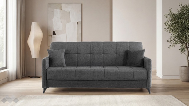 Диван Санти триместни графит - МебелМаг Диван Санти триместни графит