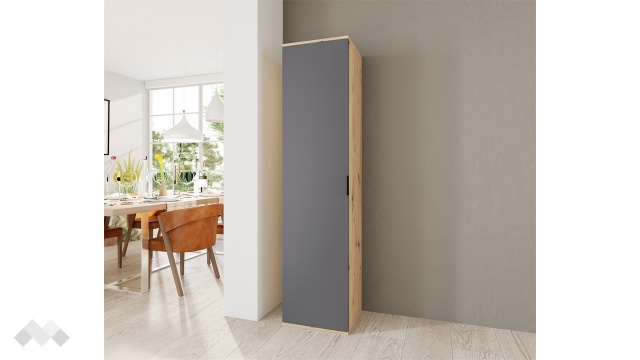 Гардероб Жако еднокрилни дъб артисан с графит