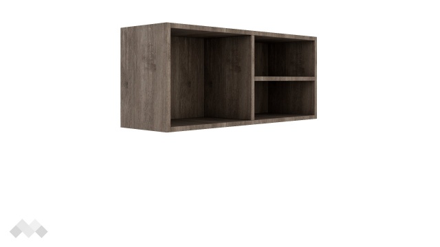 Етажерка Комо с открити рафтове орех селект тъмен - МебелМаг Етажерка Комо с открити рафтове орех селект тъмен