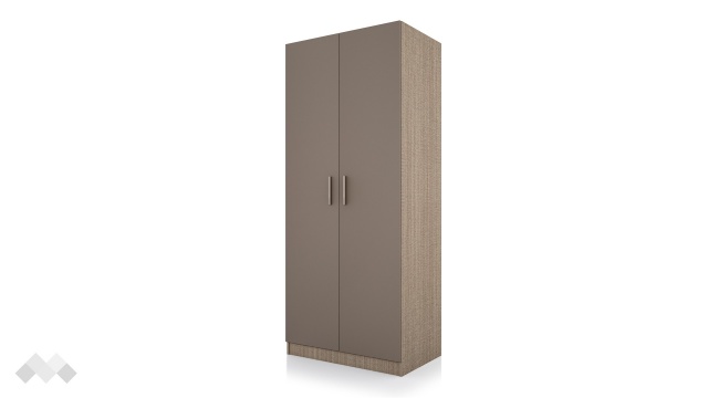 Гардероб Райън двукрилни мока с лате