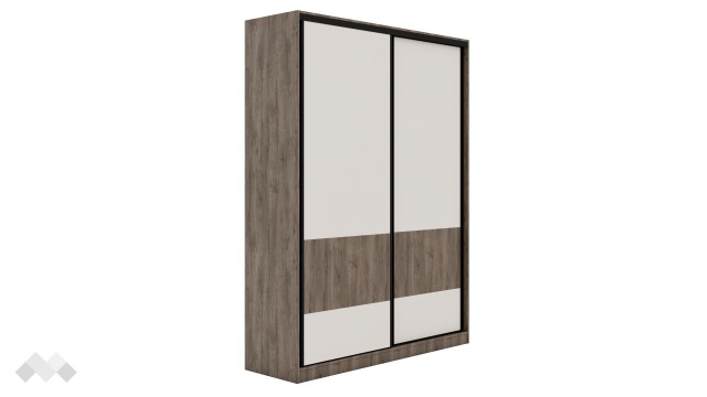 Гардероб Комо с плъзгащи врати орех селект тъмен с кашмир - МебелМаг Гардероб Комо с плъзгащи врати орех селект тъмен с кашмир