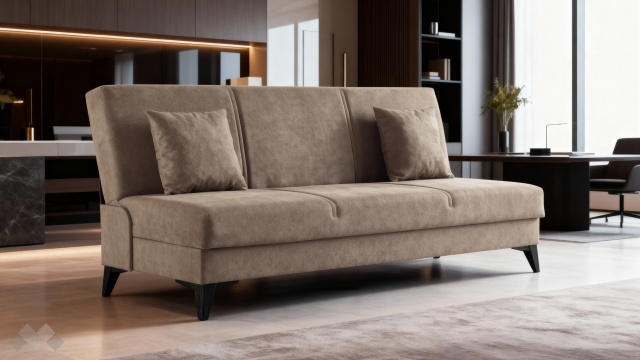 Клик-клак канапе Мерит триместни кафяв