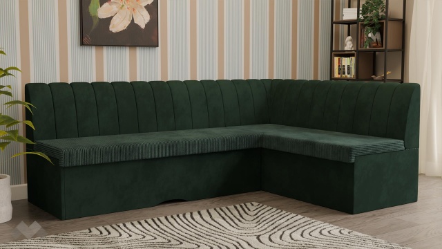 Кухненски ъгъл Кариби с посока зелен - МебелМаг Кухненски ъгъл Кариби с посока зелен