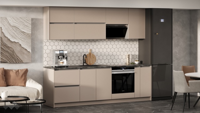 Кухня Норд А8 модулни кашмир със сиво - МебелМаг Кухня Норд А8 модулни кашмир със сиво