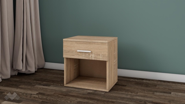 Нощен шкаф Арго дъб сонома - МебелМаг Нощен шкаф Арго дъб сонома