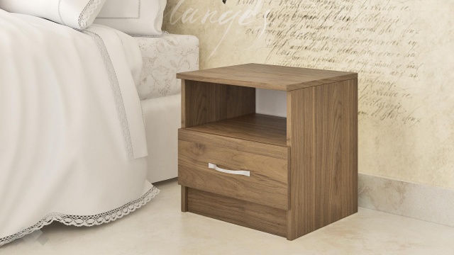 Нощен шкаф Кери орех адмирал - МебелМаг Нощен шкаф Кери орех адмирал