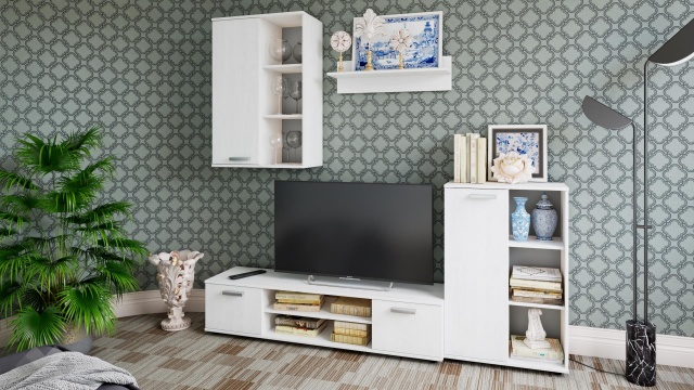 Секция Арго модулни бял фладер - МебелМаг Секция Арго модулни бял фладер