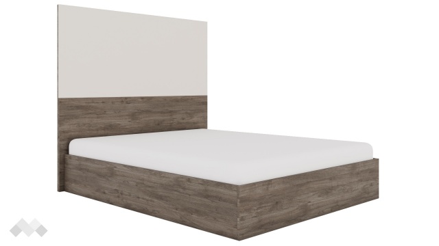 Спалня 160/200 Комо орех селект тъмен с кашмир - МебелМаг Спалня 160/200 Комо орех селект тъмен с кашмир