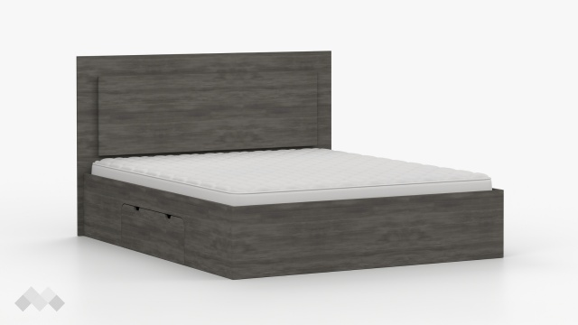 Спалня 160/200 Латте с включен матрак Бонел 160/200 тъмен норвежки бор