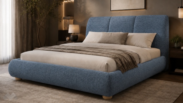Тапицирана спалня 180/200 Ариоса с включен матрак Sleep Nuvia 180/200 син