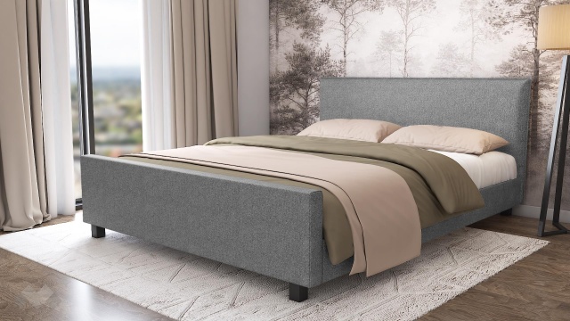 Тапицирана спалня 160/200 Дена с включен матрак Sleep Nuvia 160/200 сив
