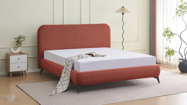 Тапицирана спалня 160/200 Елван с включен матрак Sleep Nuvia 160/200 червен