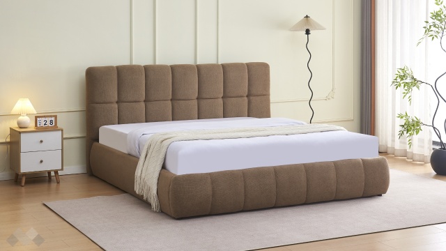 Тапицирана спалня 180/200 Селен с включен матрак Sleep Nuvia 180/200 кафяв