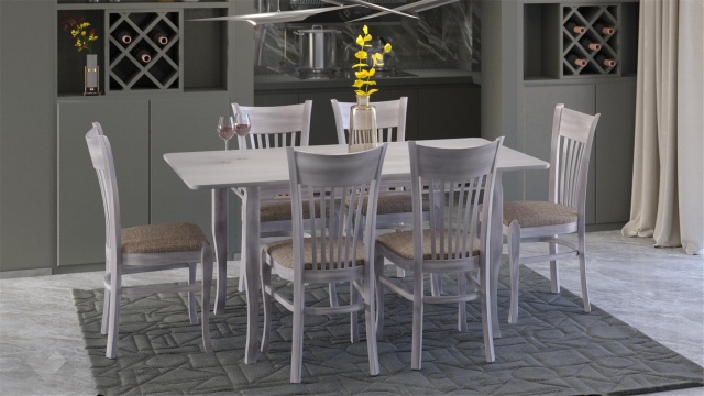 Трапезен стол Атина Каприз патина - МебелМаг Трапезен стол Атина Каприз патина