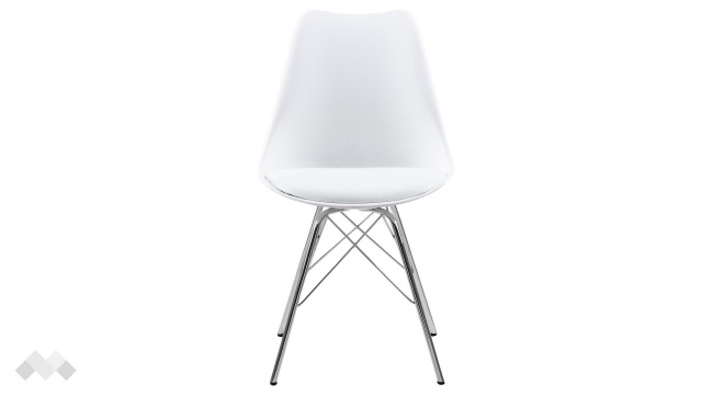 бял с хромирана основа