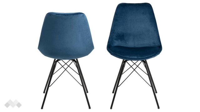 Трапезен стол Ерис син - МебелМаг Трапезен стол Ерис син