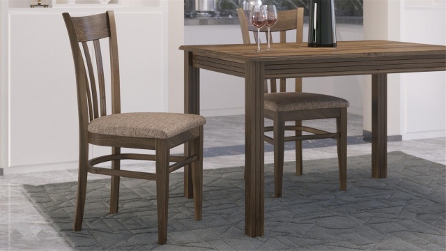 Трапезен стол Нора светъл орех - МебелМаг Трапезен стол Нора светъл орех