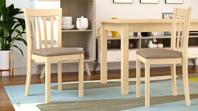 Трапезен стол Руди натурален - МебелМаг Трапезен стол Руди натурален