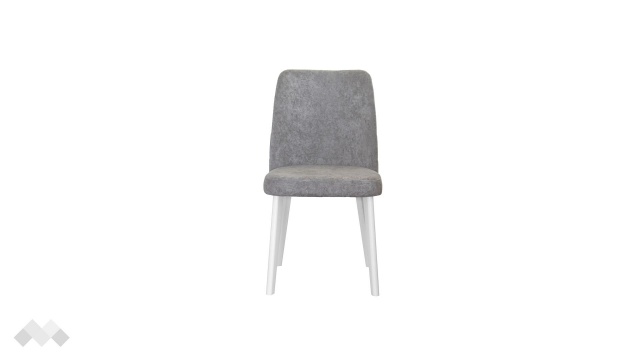 Трапезен стол Теа сив с бяло - МебелМаг Трапезен стол Теа сив с бяло