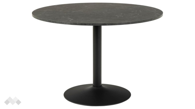 Трапезна маса Илита неразтегателни черен мрамор - МебелМаг Трапезна маса Илита неразтегателни черен мрамор