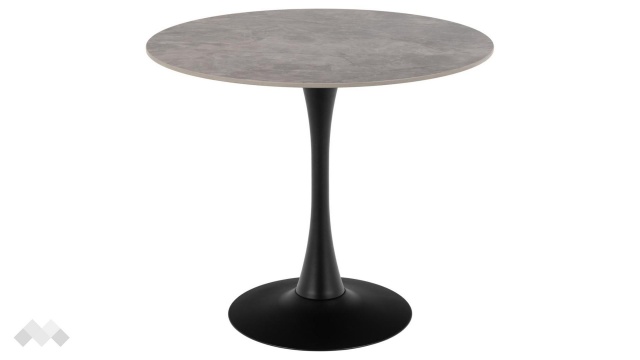 Трапезна маса Малта неразтегателни сив с черно - МебелМаг Трапезна маса Малта неразтегателни сив с черно