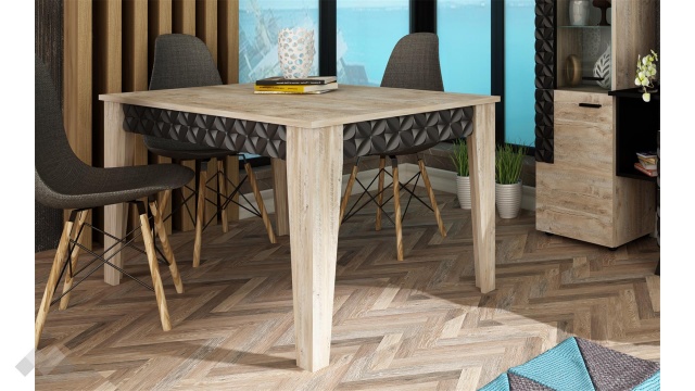 Трапезна маса Ница неразтегателни дъб навара - МебелМаг Трапезна маса Ница неразтегателни дъб навара