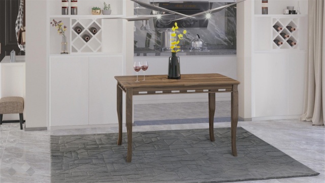 Трапезна маса Париж M разтегателни светъл орех - МебелМаг Трапезна маса Париж M разтегателни светъл орех