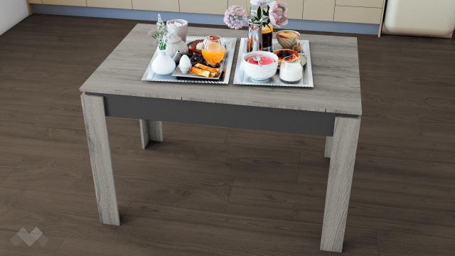 Трапезна маса Спирит разтегателни малта с антрацит - МебелМаг Трапезна маса Спирит разтегателни малта с антрацит