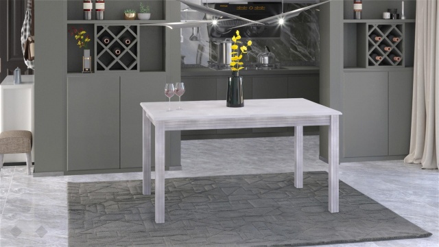 Трапезна маса Троя L разтегателни патина - МебелМаг Трапезна маса Троя L разтегателни патина