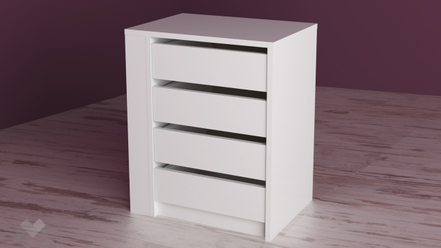 Универсален скрин за гардероб Уни бяло - МебелМаг Универсален скрин за гардероб Уни бяло