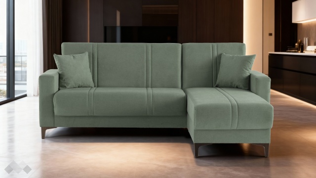 Ъглов диван Браво универсален ъгъл зелен - МебелМаг Ъглов диван Браво универсален ъгъл зелен