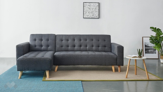 Ъглов диван Ериксън универсален ъгъл графит - МебелМаг Ъглов диван Ериксън универсален ъгъл графит