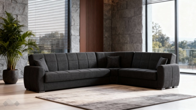 Ъглов диван Гранд универсален ъгъл сив - МебелМаг Ъглов диван Гранд универсален ъгъл сив