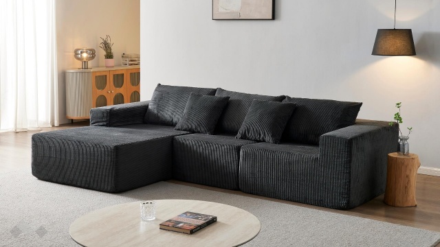 Ъглов диван Компакт с посока антрацит - МебелМаг Ъглов диван Компакт с посока антрацит