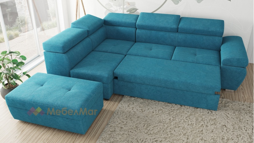 Ъглов диван Пунто с посока син - изглед 5 - МебелМаг Ъглов диван Пунто с посока син - изглед 5