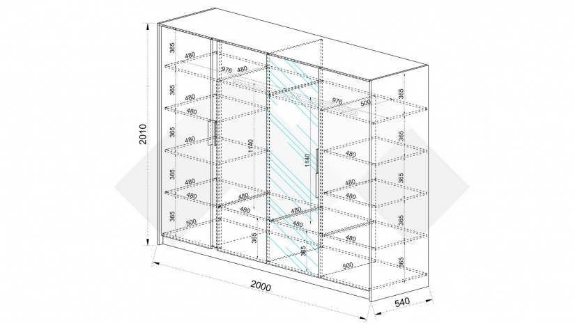 Гардероб Кашмир четирикрилни кашмир - изглед 4